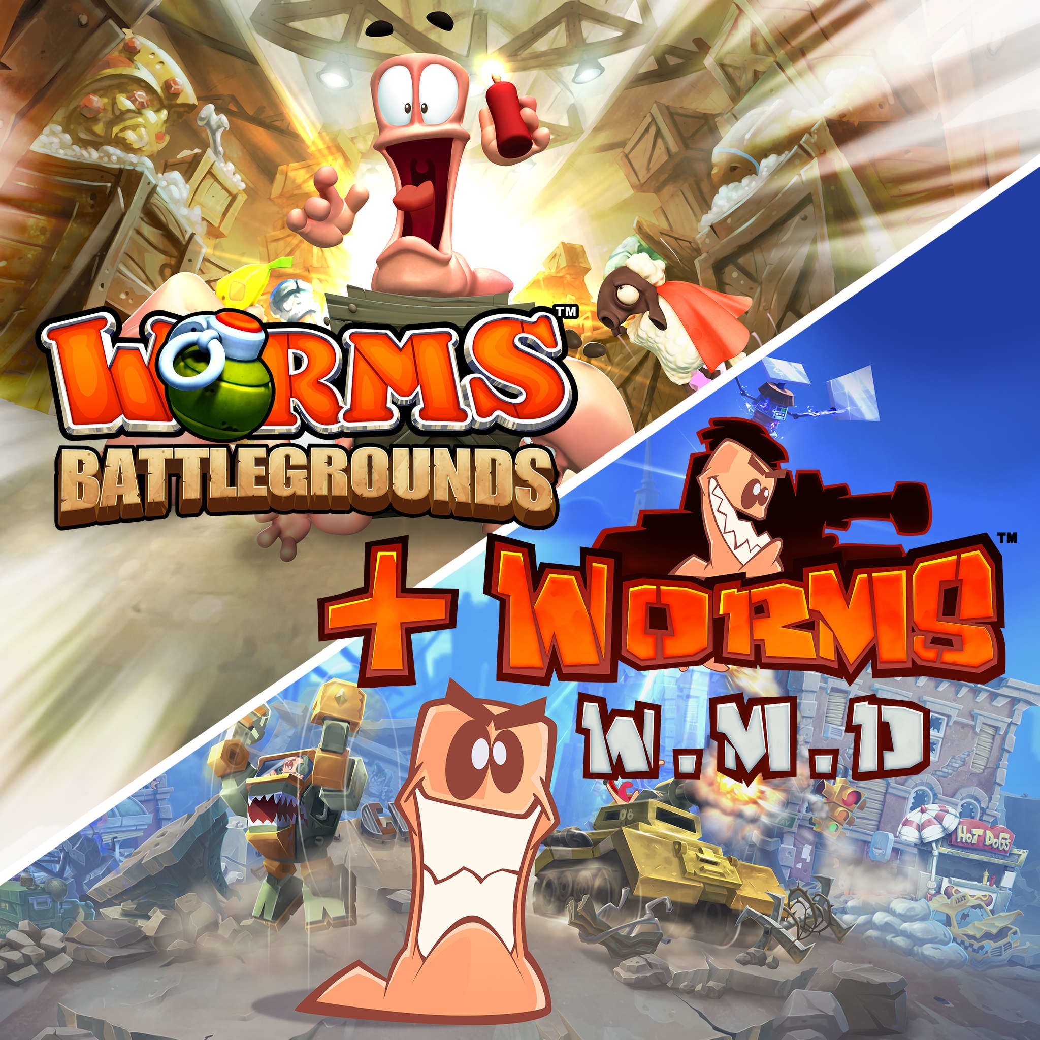 Worms Battlegrounds + Worms WMD